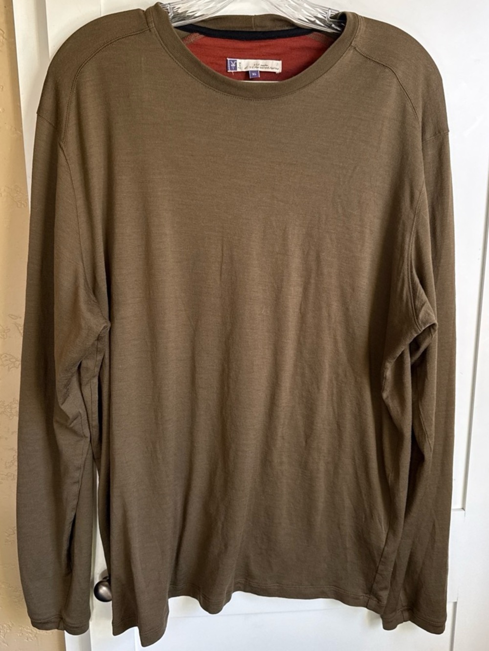 Ibex merino wool Brown long sleeve shirt xL